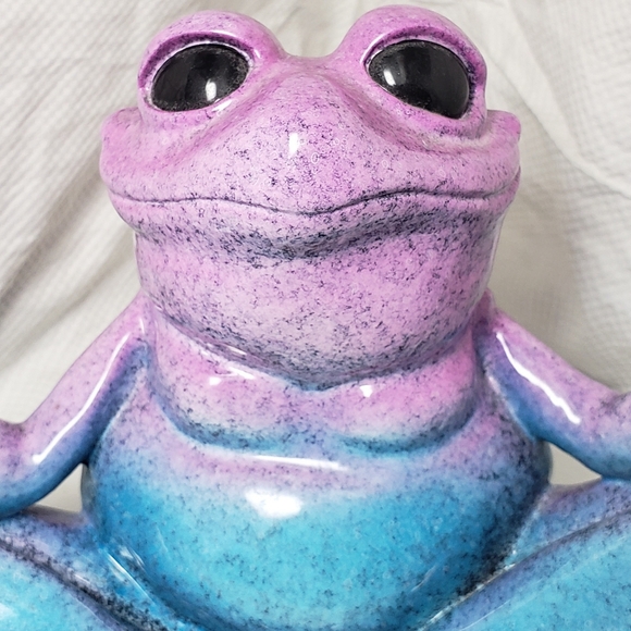 Kitty's Critters Nirvana Meditation Frog Statue Figure - Picture 6 of 9